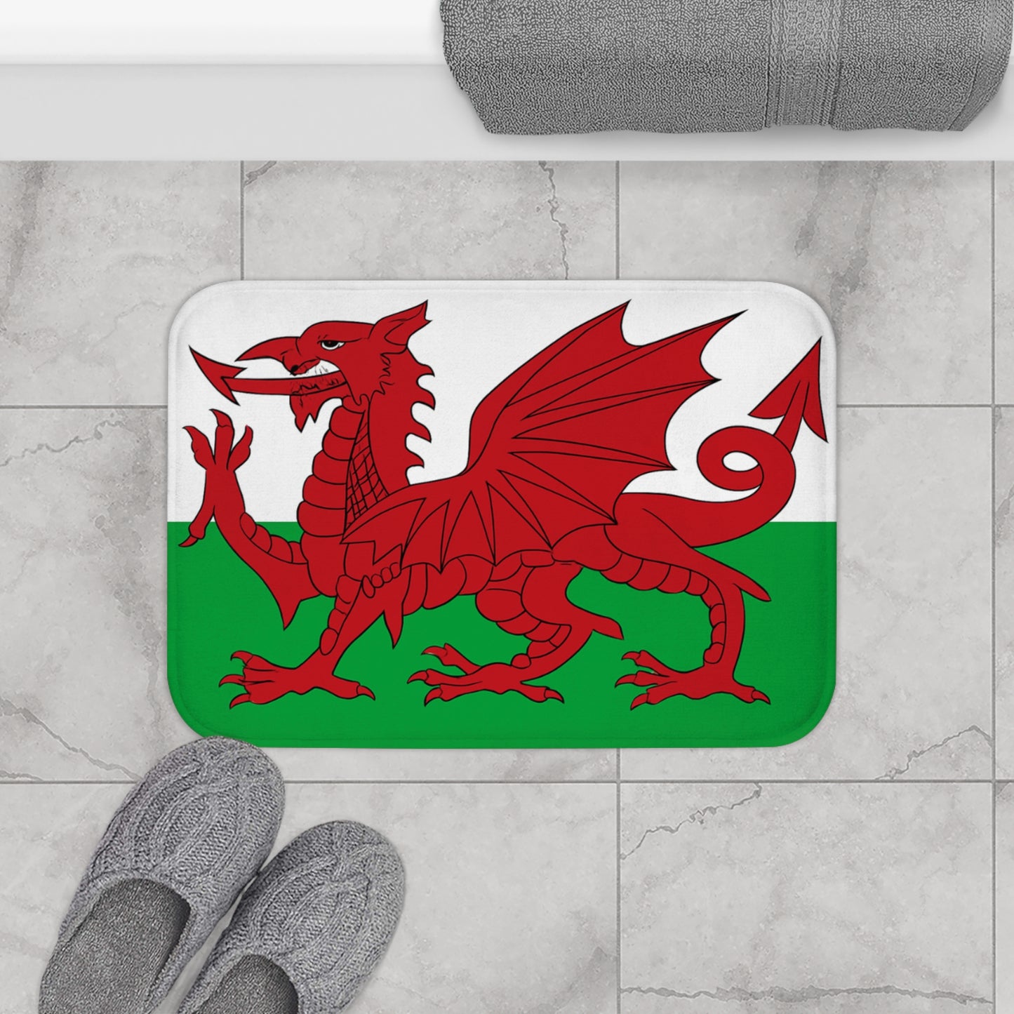 Welsh Flag Bath Mat