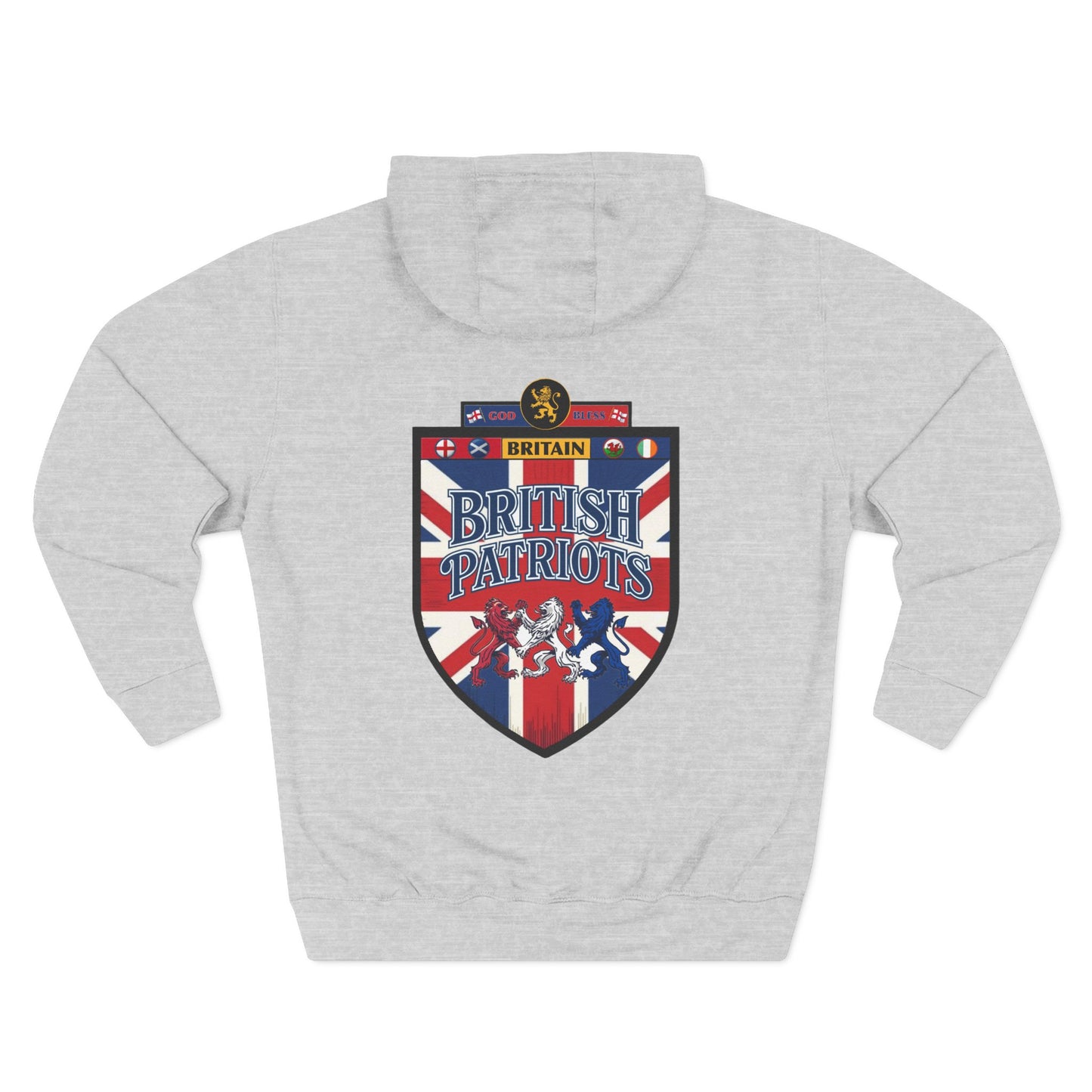 Three-Panel Fleece Hoodie