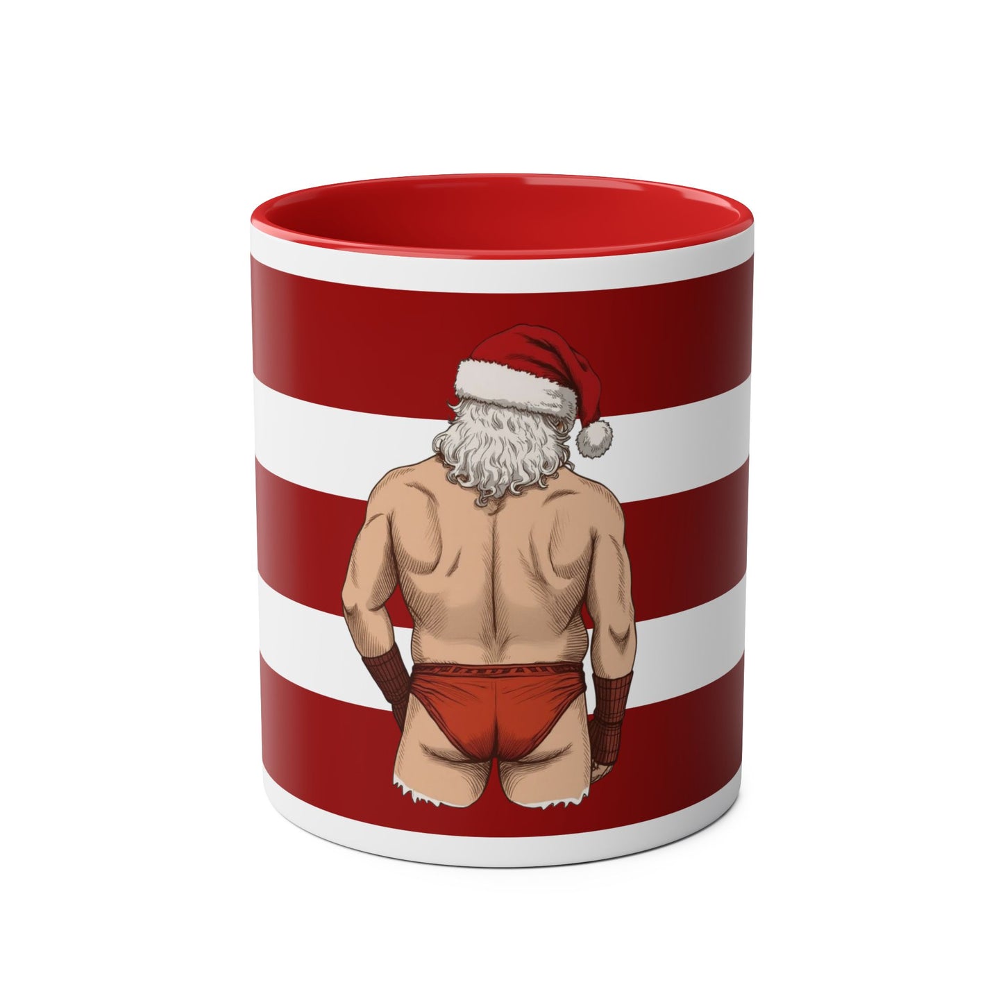 Santa Dad bod Behind Mug