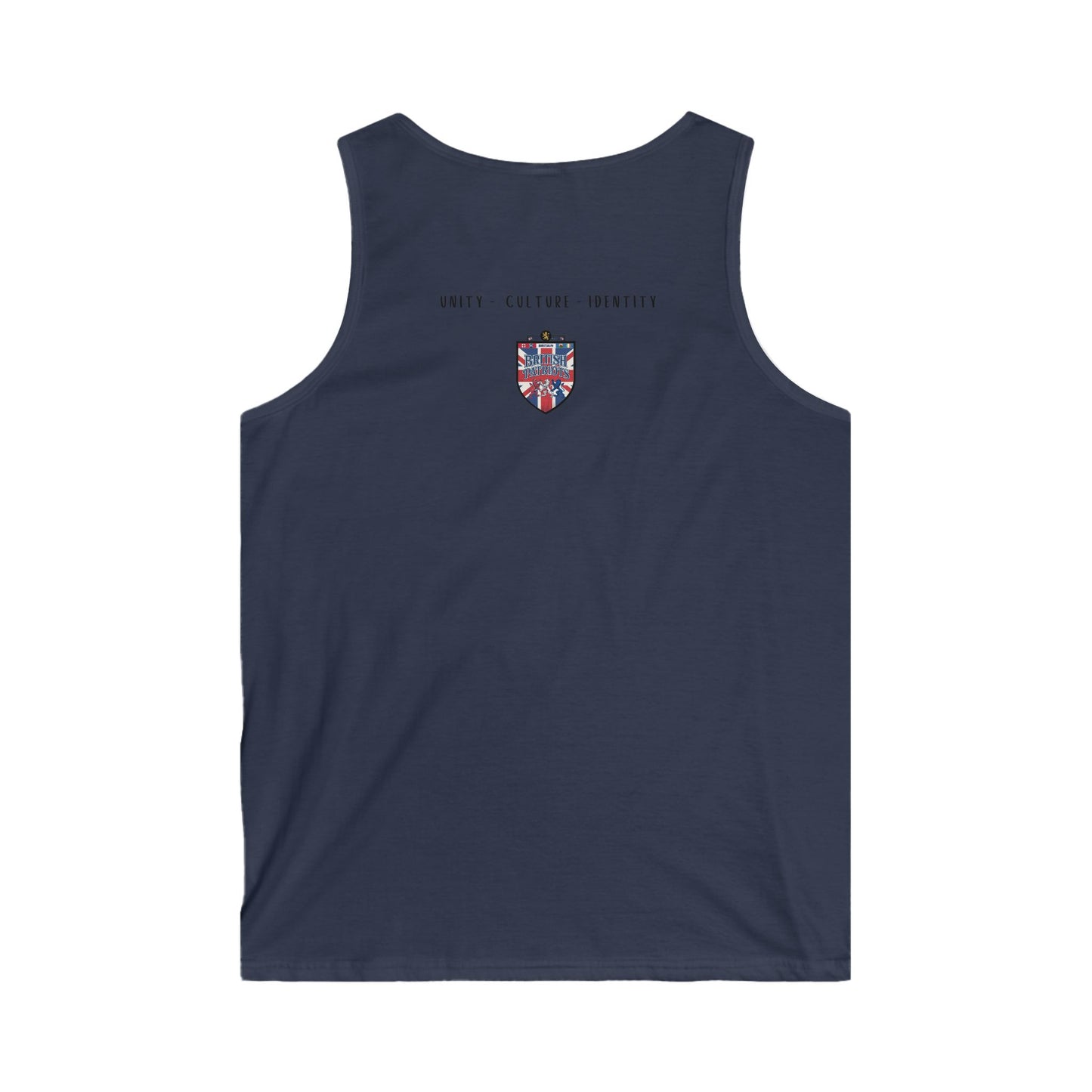 Men's Tank Top — 'Unity • Culture • Identity' Small Union Jack Crest